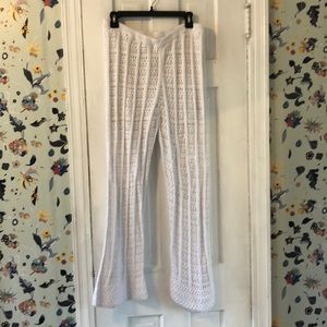 White Free People crochet pants M